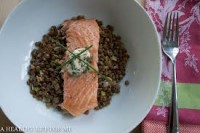 salmon with lentils